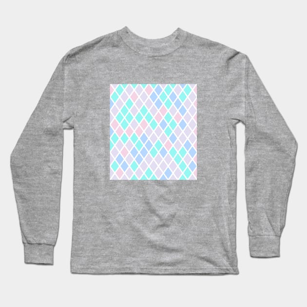 CUTE PASTEL DIAMOND BACKGROUND Long Sleeve T-Shirt by HAIFAHARIS